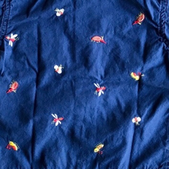DONATING SOON!!!🎉HP🎉Bug Embroidered Shirt 12M - Picture 2 of 4